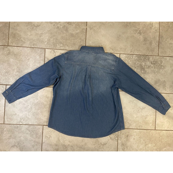 Ali & Kris Womens Shirt Size 1x Cowgirl Western Blue Denim Pockets - Picture 2 of 8